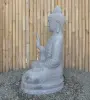  Product image 4 of the product “Seated Buddha made of Riverstone in Abhaya Position - gesture of fearlessness, H. 83cm. ”